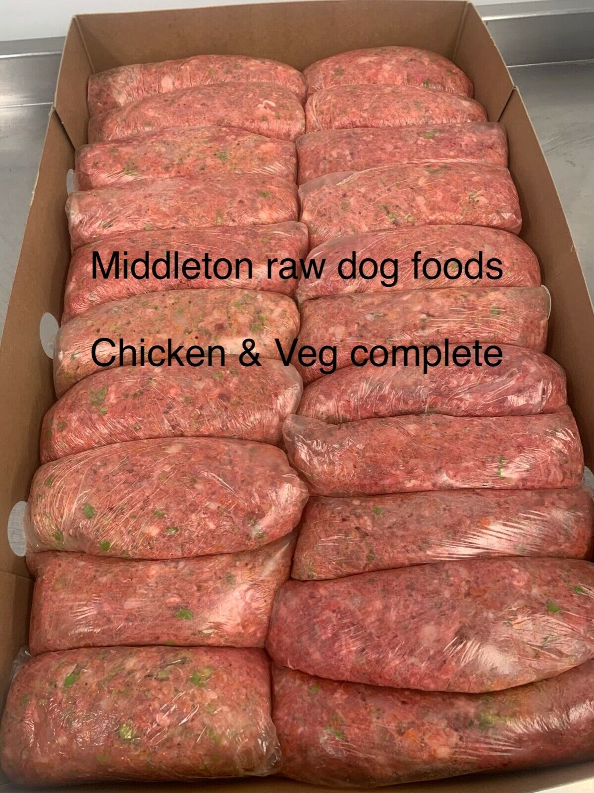 Dog Food Frozen Chicken & veg complete meal 48x500g bags